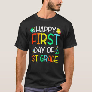Camiseta Primeiro Dia De Boas-Vindas Feliz 1 rua Grau B