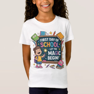 Camiseta Primeiro dia de escola - Deixe a magia começar - e