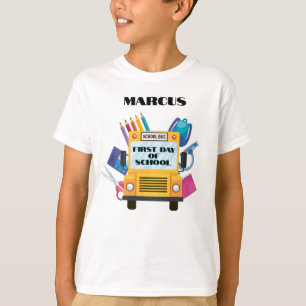 Camiseta Primeiro dia de escola personalizada