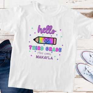 Camiseta Primeiro dia de escola personalizada do terceiro g