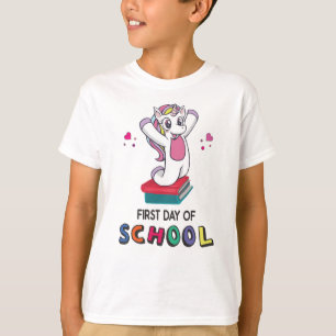 Camiseta Primeiro dia de escola Unicórnio