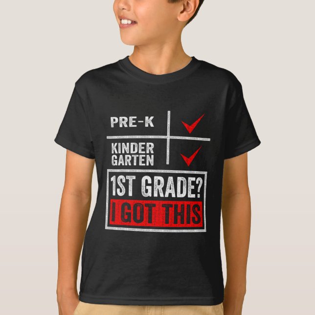 Camiseta Primeiro Dia De Meninos Do Primeiro Grau Meninas D (Frente)