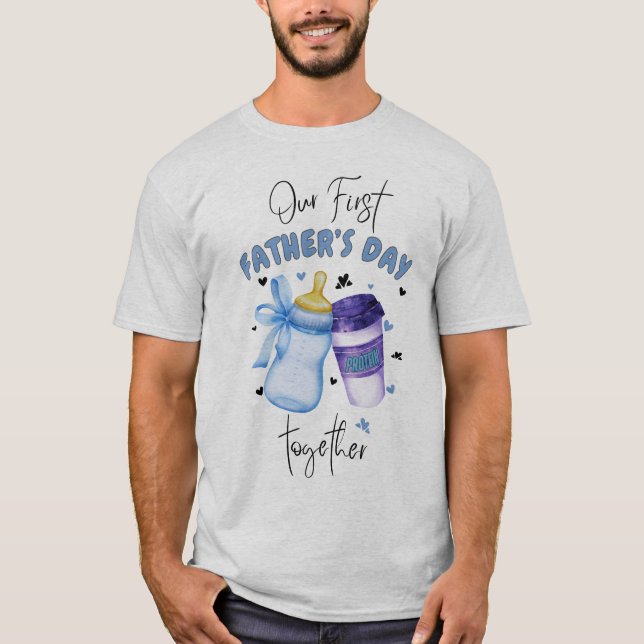 Camiseta Primeiro Dia de os pais Junto com o equipamento de (Frente)