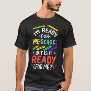 Camiseta Primeiro Dia De Pré-Escola Infantil Pré-K Primeiro
