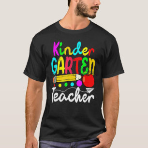 Camiseta Primeiro Dia De Professora Do Jardim De Infância D