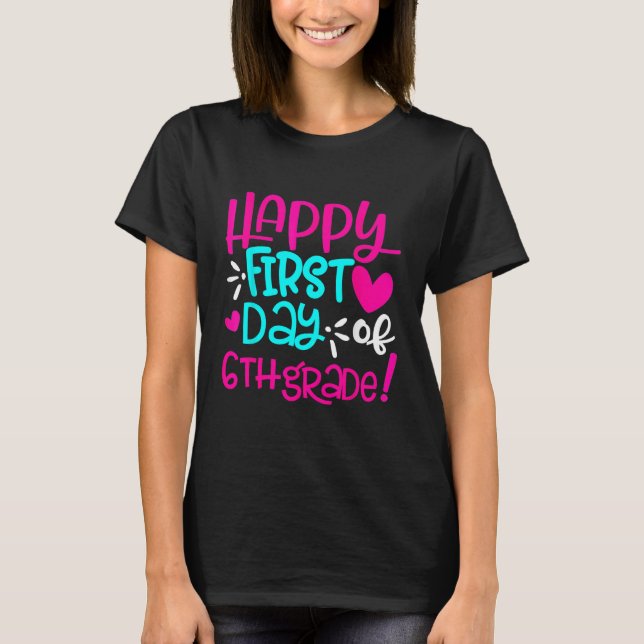 Camiseta Primeiro Dia de Professores do Sexto Grau Bem-Vind (Frente)