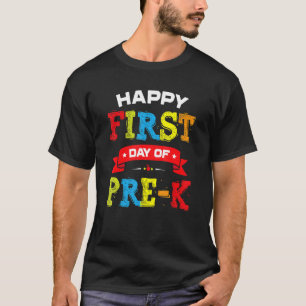 Camiseta Primeiro Dia De Professores Pré-K Estudantes Pré-E