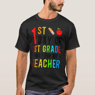 Camiseta Primeiro Dia De Rezar Para O Meu Professor De Volt