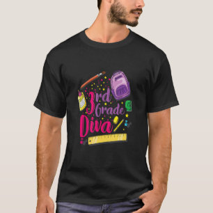 Camiseta Primeiro Dia de Roupas De Meninas Escolares