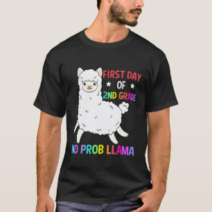 Camiseta Primeiro Dia Do 2º Ano Sem Problema Llama Ideias