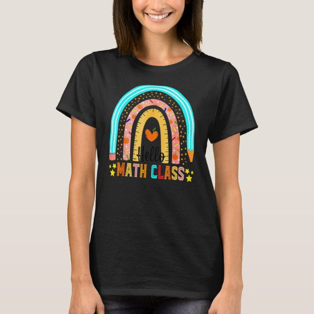 Camiseta Primeiro Dia do Arco-Íris Alô, Professor de Quarto (Frente)