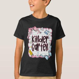 Camiseta Primeiro Dia Do Jardim De Infância Laço Coquette P