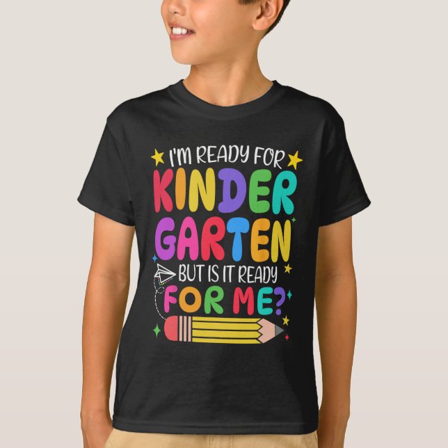 Camiseta Primeiro Dia Do Jardim De Infância Meninas Primeir (Frente)