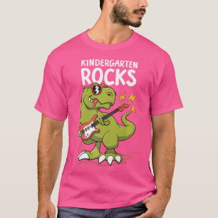 Camiseta Primeiro Dia Do Jardim De Infância Rocha T-Rex Boy