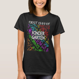 Camiseta Primeiro Dia Do Jardim De Infância Volta às Aulas