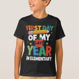 Camiseta Primeiro Dia Do Meu Último Ano Na Escola Primária