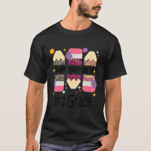 Camiseta Primeiro Dia Do Professor Do 3º Grau Lápis-Leopard