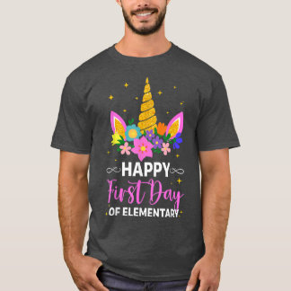 Camiseta Primeiro Dia do Rapaz Escolar do Unicórnio Element