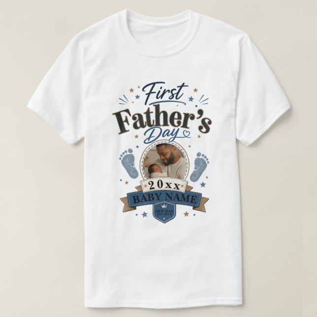 Camiseta Primeiro Dia dos Pais (Frente do Design)