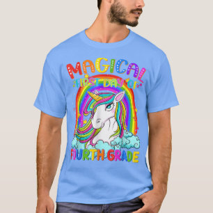 Camiseta Primeiro Dia Mágico De Unicórnio Do Quarto Grau De