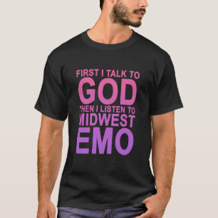 Camiseta Primeiro Falo com Deus Então Eu Ouço o Midwest Emo