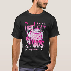Camiseta Primeiro Gato em Marte Astronauta Gato 1