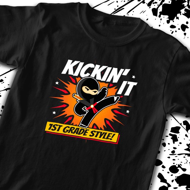 Camiseta Primeiro Gráfico - Voltar À Escola - 1rua (Criador carregado)