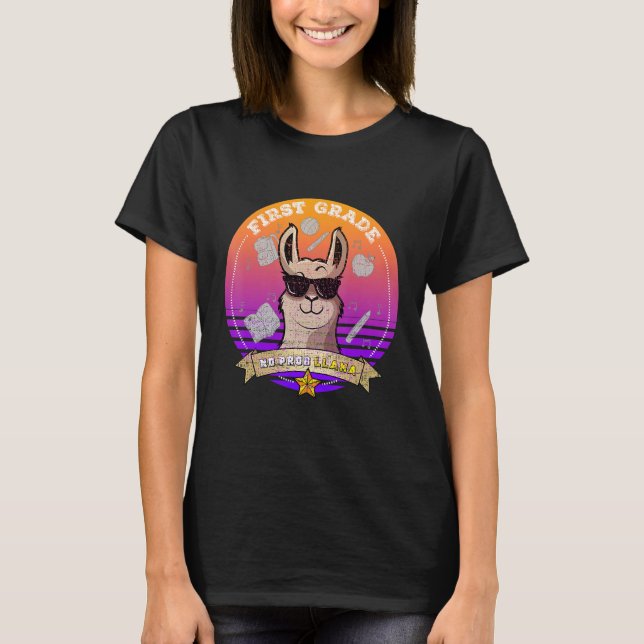 Camiseta Primeiro grau Sem Prob Lama afligido de volta à es (Frente)