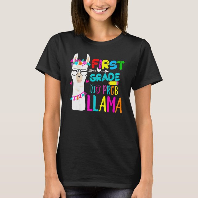Camiseta Primeiro Grau Sem Prob Llama Professor 100º Dia Pa (Frente)