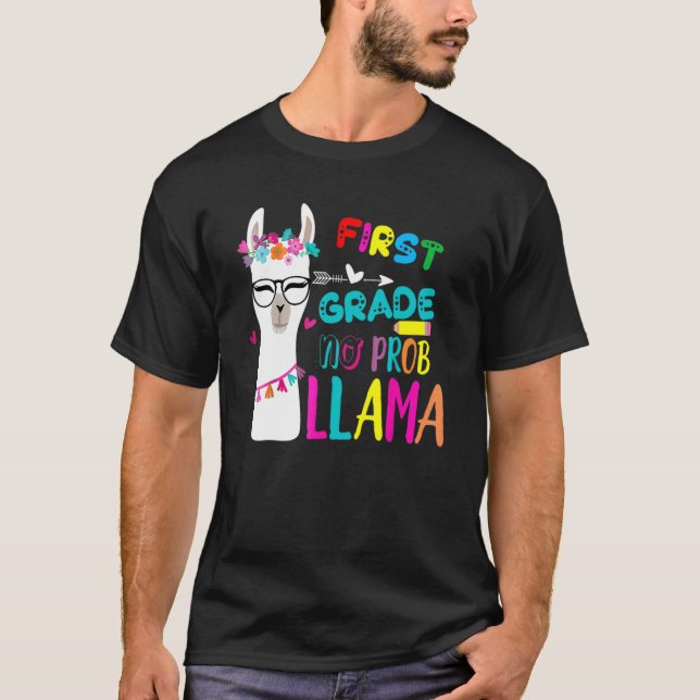 Camiseta Primeiro Grau Sem Prob Llama Professor Primeiro Di (Frente)