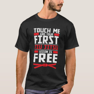 Camiseta Primeiro Jiu Jitsu Lesson me toca é livre brasilei