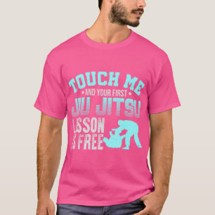 Camiseta Primeiro Jiu Jitsu Lesson me toca é livre brasilei