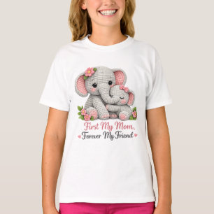 Camiseta Primeiro Minha Mãe Elefante design _ Presente do D