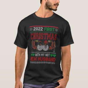Camiseta Primeiro Natal 2022 Com O Meu Novo E Quente Golpe 