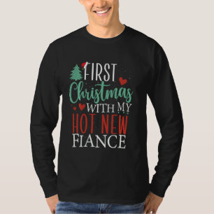Camiseta Primeiro Natal Com Meu Novo Frio Envolvido Cou