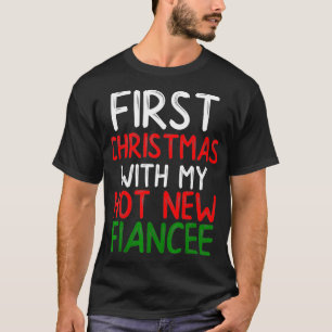 Camiseta Primeiro Natal Com Minha Nova Fiança Quente