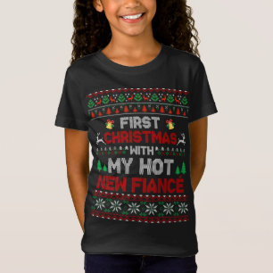 Camiseta Primeiro Natal Com O Meu Novo Casal Quente