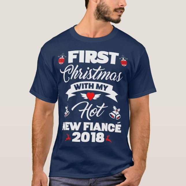 Camiseta Primeiro Natal Com O Meu Novo Fio Quente 2018 (Frente)