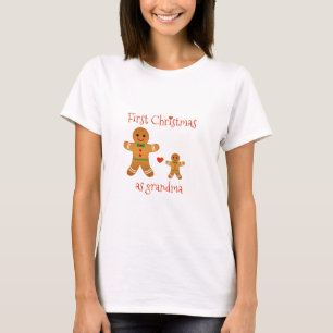 Camiseta Primeiro Natal como a avó - homens de