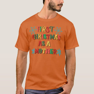 Camiseta Primeiro Natal como amiga-mãe