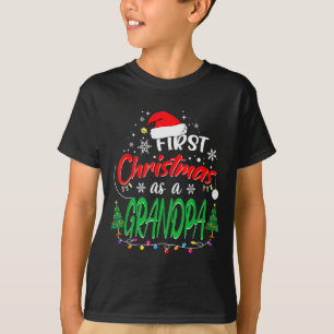Camiseta Primeiro Natal como Avô Novo Avô 1º N