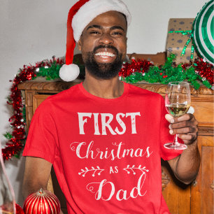 Camiseta Primeiro Natal como família de Pais correspondendo