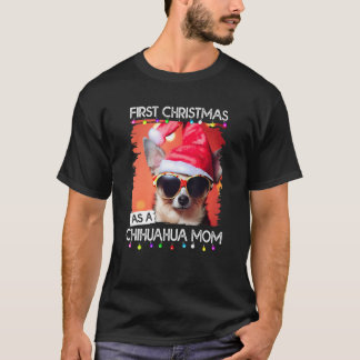 Camiseta Primeiro Natal como mãe Chihuahua