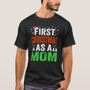 Camiseta Primeiro Natal como Mãe Nova Mãe 1º Natal Novo