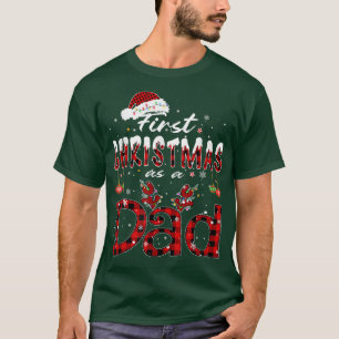 Camiseta Primeiro Natal Como Pai Novo Pai 1 rua Natal L