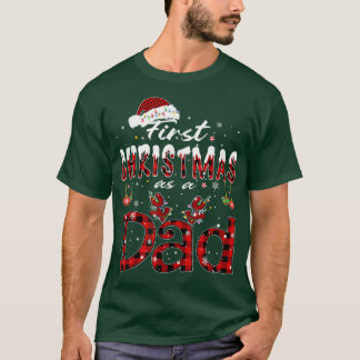 Camiseta Primeiro Natal Como Pai Novo Pai 1 rua Natal L