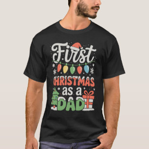 Camiseta Primeiro Natal como Pai Novo Papai 1º Natal