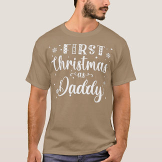 Camiseta Primeiro Natal Como Pai Pai Feliz Floco de Neve Pa