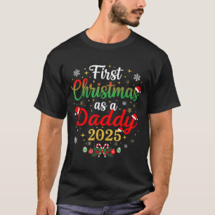 Camiseta Primeiro Natal como Papai 2025 Novo Papai Natal