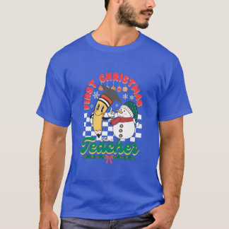 Camiseta Primeiro Natal Como Professora - Neves De Natal